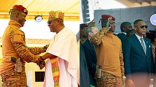 Burkina Faso’s leader attends Ghana inauguration armed