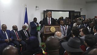 Haiti’s new interim prime minister Alix Didier Fils-Aimé takes office