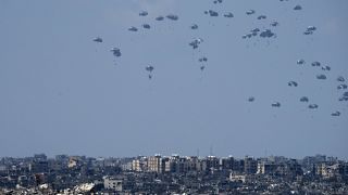 Aid dropped over Gaza as Israel-Hamas war continues