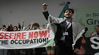 Baku: Protesters call for Gaza ceasefire during opening of COP29