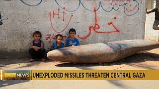 Unexploded missiles pose threat to Palestinians in central Gaza Strip