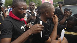 Protesters take to the streets of Lagos to honour those killed in recent unrest