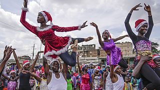 Ballerinas turn one of Kenya's largest slums into a stage for a Christmas show