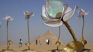 Ancient meets modern: contemporary art show opens at Giza Pyramids